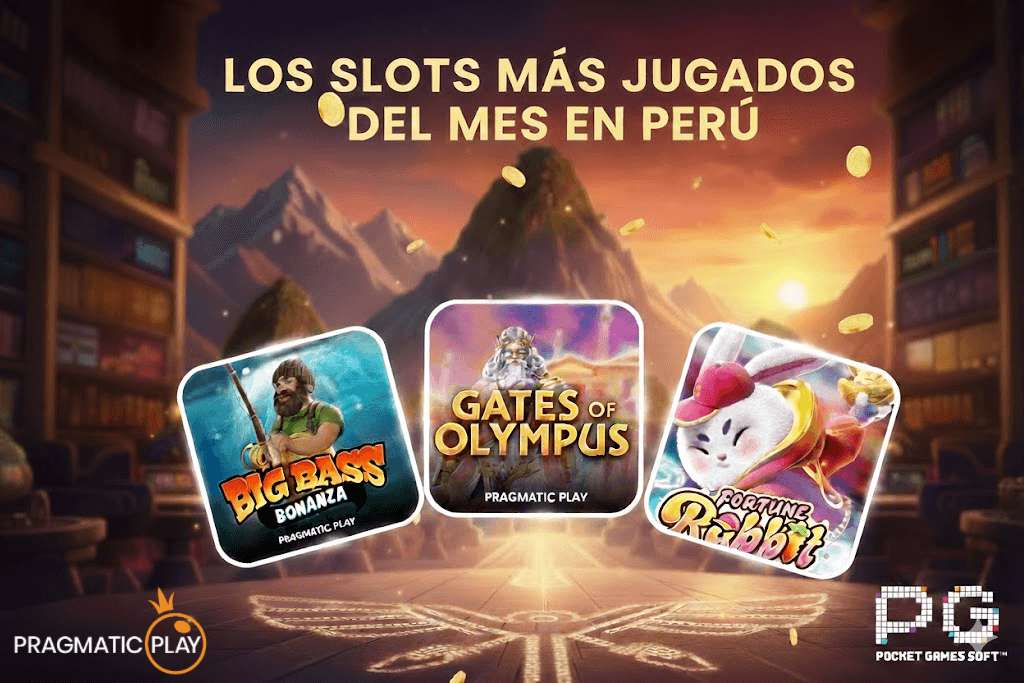 🎰Los slots más jugados del mes en Perú
